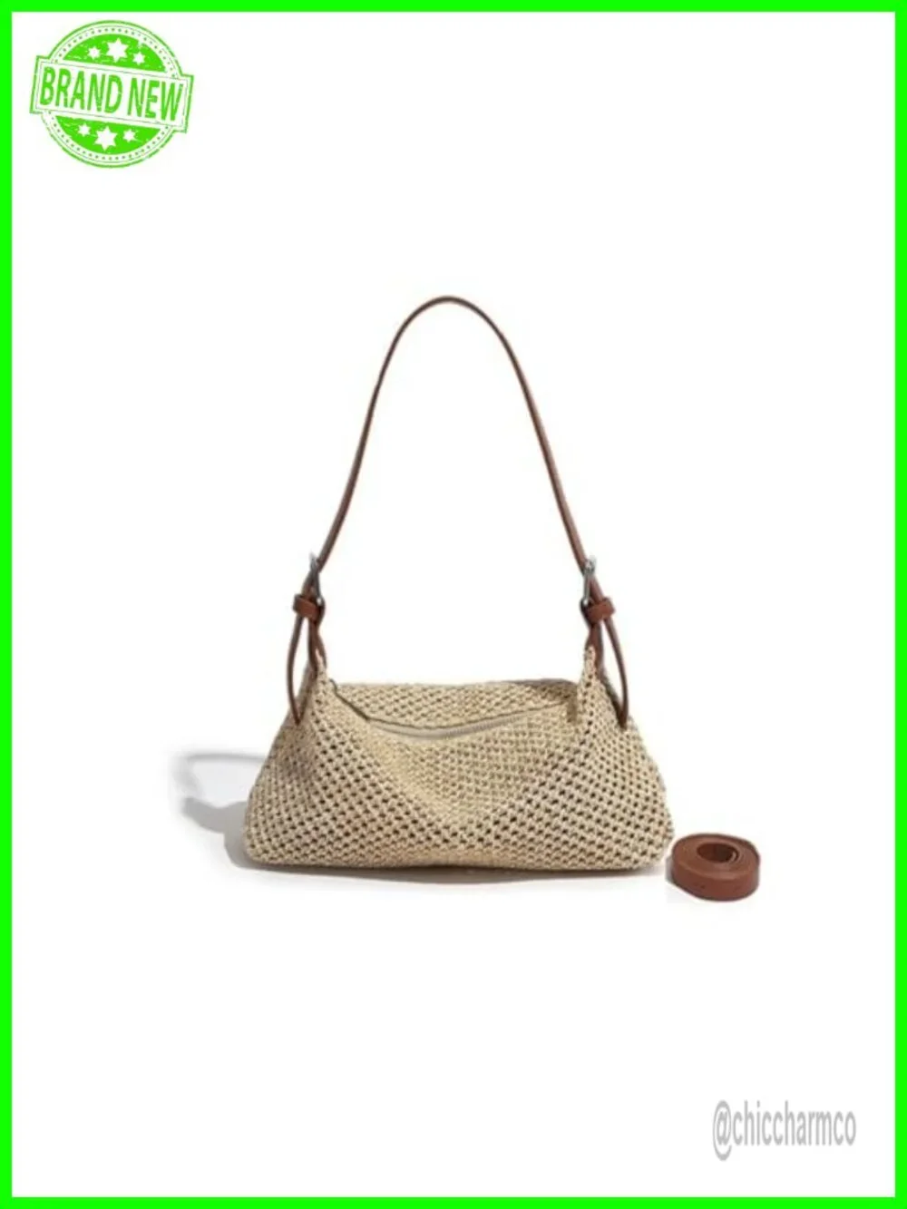 Woven Straw Hobo Bag Crossbody Beach Casual Summer Handbag Purse